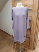 Wrzosowa sweterkowa sukienka Fashion jeans