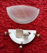 kinkiety ścienne jasne mlecznobiałe szkło 