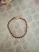 Bransoletka handmade z naturalnych kamieni hematyt granat