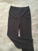 Spodnie damskie materiałowe M czarne Molton dlugie proste poliester wiskoza