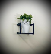 Kwietnik ścienny loft czarny handmade