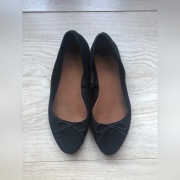 Czarne baleriny h&m z kokardką jak nowe