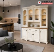 PROMOCJA Śliczny Kredens 181` Prowansalski Biały Blat Dąb BEKAS Producent 