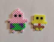 Spongebob i Patrick Patryk Kanciastoporty z koralików do prasowania żółty