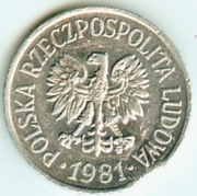 20 GROSZY 1981 Al - błąd bicia !!!