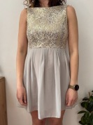 Sukienka imprezowa z cyrkoniami sukieneczka koktajlowa Elise Ryan 38 M