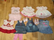 Wyprawka / Paka ubrań dla dziewczynki rozmiar 50-62 + gratisy 