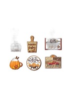 Zestaw dekoracji drewnianych tac jesiennych do zbioru - jesienne ozdoby na 