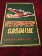 Tablica metalowa do powieszenia Clipper gasoline motor oil   20x30 cm  