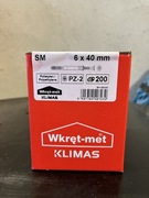 Wkręty szybki montaż klimas SM 6x40