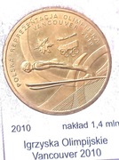 2zł Vancouver 2010 Mennicze skoczek jak Tomasiak z worka bankowego