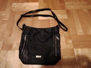 Torebka czarna prawdopodobnie skórzana