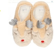 kapcie renifery, 36-37 świąteczne, pluszowe