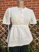 Object koszula bluzka tunika z gipiury koronka boho folk r S