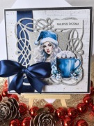 KARTKA ŚWIĄTECZNA handmade w kopercie - personalizowana, ręcznie robiona