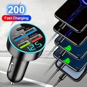 MOCNA SZYBKA ŁADOWARKA SAMOCHODOWA 4x USB