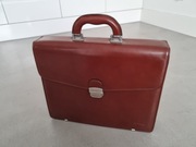 Elegancka aktówka męska z naturalnej brązowej skóry firmy DAAG