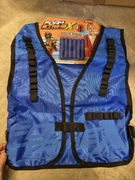 Kamizelka ze strzałkami do pistoletu zabawka niebieska