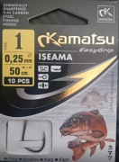 Haczyki z przyponami Kamatsu Iseama Karp 1/0,25mm