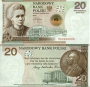 20 zł Skłodowska banknot kolekcjonerski NBP 