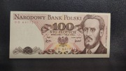 Banknot 100 zl rok 1976 r seria DD