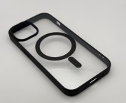 Etui przezroczysto - czarne iPhone 15 - case - ochrona - Real Photo