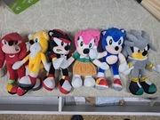 zestaw 6 nowych maskotek z przyssawką z bajki/gry Sonic wys maskotek 25 cm