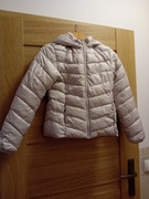 Kurtka pikowana H & M jasnoszaro-perłowa 152 cm - dziewczynka