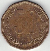 Chile 50 pesos 2011 25 mm nr 2