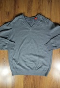 Sweter s.Oliver r. M szary dekolt v męski bawełniany 
