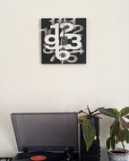 Nowoczesny zegar ścienny 3D czarno biały designerski nowy w pudełku