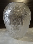 Kryształowy wazony recznie szlifowany duzy PRL