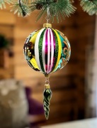 Bombka choinkowa Wisior sopel szklane ozdoby choinkowe retro styl 