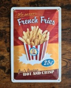 Nostalgic Art - Metalowy plakat / tłoczona tablica 20x30 | French Fries