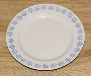 Talerz płaski obiadowy deserowy przekąskowy średnica 22 cm. DPRK retro PRL