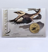 Kookaburra 2026 1oz złocona srebrna moneta Ag 9999, Perth Mint, Karta