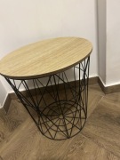 Stolik kawowy z koszem