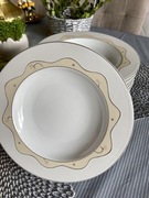 Talerze porcelanowe głębokie ze złotem Wałbrzych