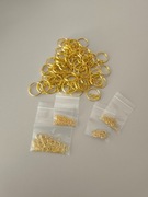 Zestaw 60 szt Brelok Baza Kółko Zbrojenie Złote Biżuteria Handmade