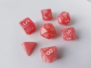 Zestaw 7 kości RPG Różowawe