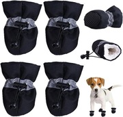 FaJoek – Wodoodporne buty dla psa (4 sztuki, niebieskie, rozmiar #5)