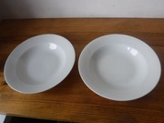 2 białe stare  talerze Włocławek ZOBACZ 