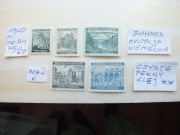 5szt. znaczki Mi 55 BOHMEN 1940r. MIASTA Niemcy Rzesza czyste ** Czechy