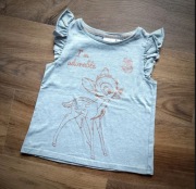 T-shirt bluzeczka Disney Bambi z błyszczącym wzorem r. 104