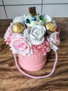 Box kwiatowy komunia chrzest dla dziewczynki prezent