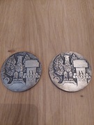 Para Medali PRL - RSW Prasa-Książka-Ruch -Centralny Kolportaż Wojskowy-145g