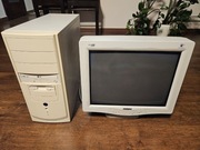 Retro zestaw komputerowy Celeron 2000 + monitor CRT Philips 17”