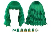 PERUKA DAMSKA ZIELONA, UŻYTA JEDEN RAZ!