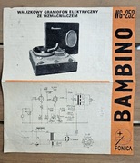 Gramofon BAMBINO WG-252 - Instrukcja