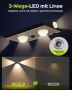 Lampy solarne JACKYLED do ogrodzeń – 3-kierunkowe LED